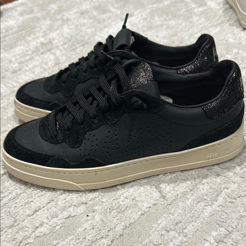 P448 Black and Silver Sneakers